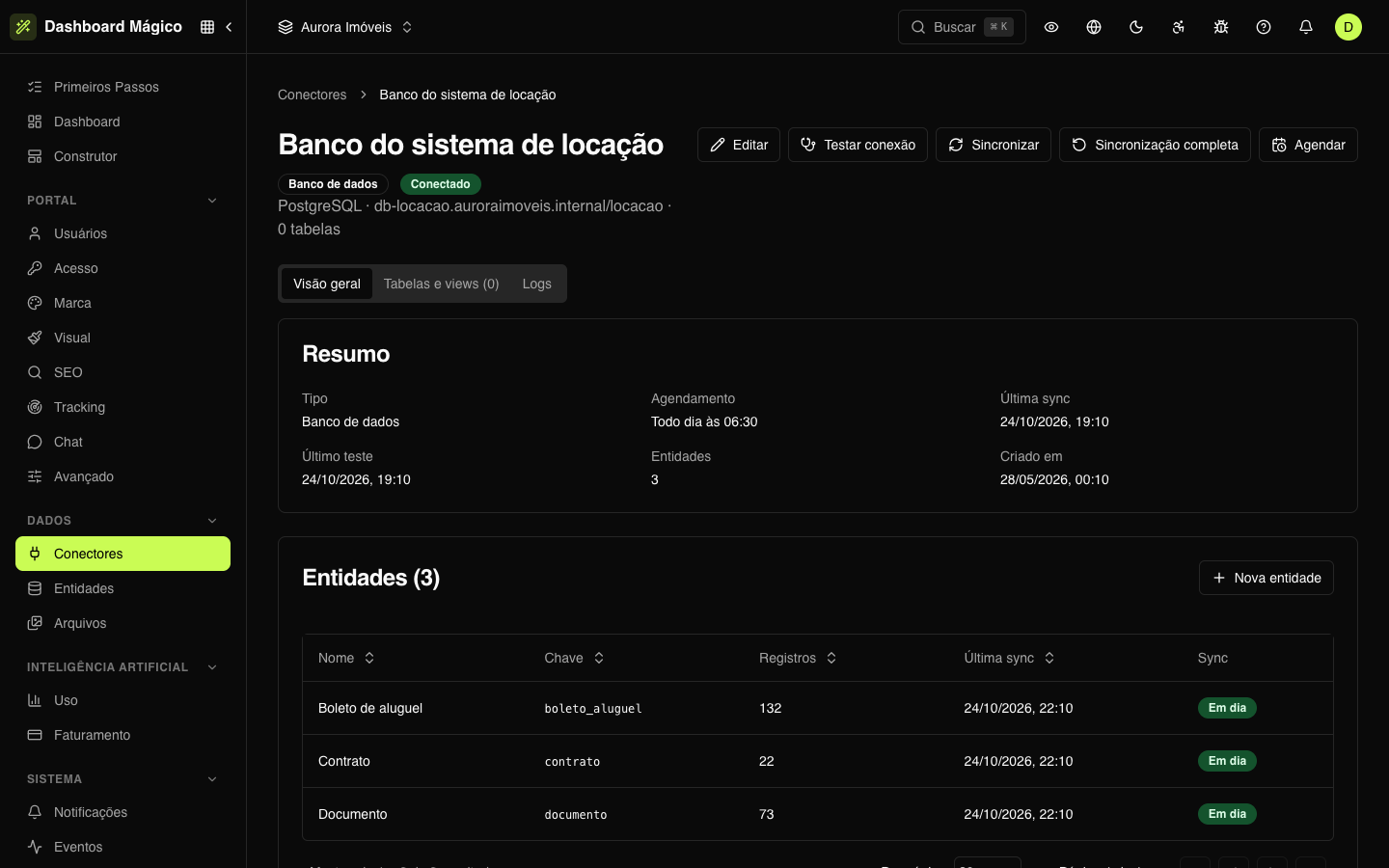 PostgreSQL database connector