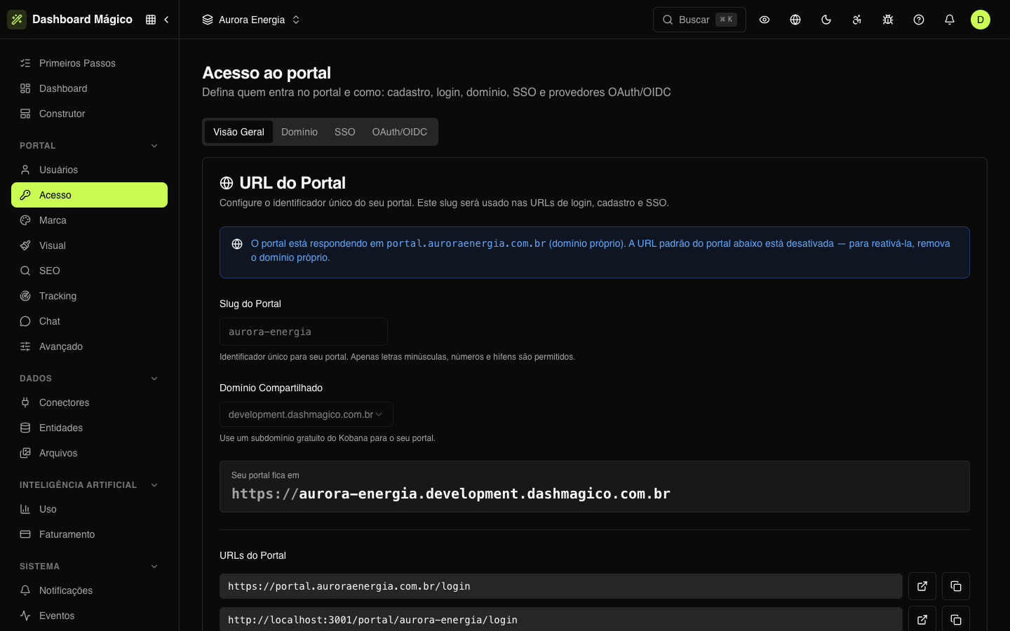 Portal sign-in methods