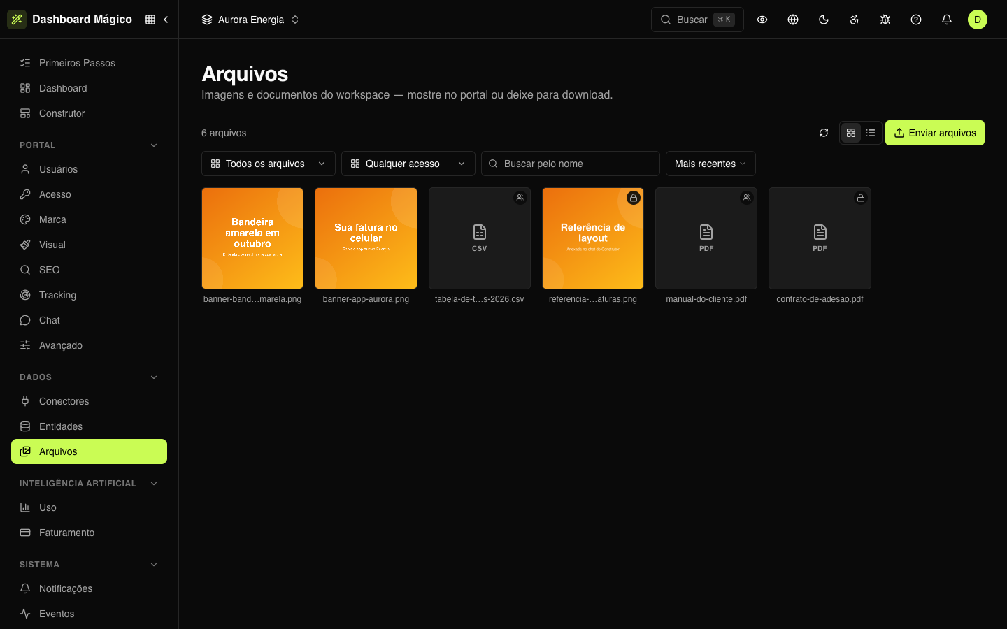 Archivos del workspace